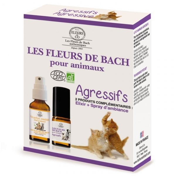 Coffret Fleurs de Bach chiens et chats Agressifs