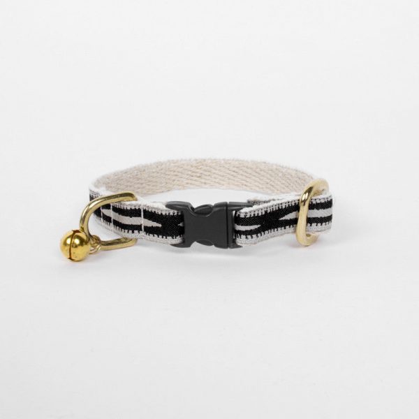 Collier pour chat Braveheart noir et crème