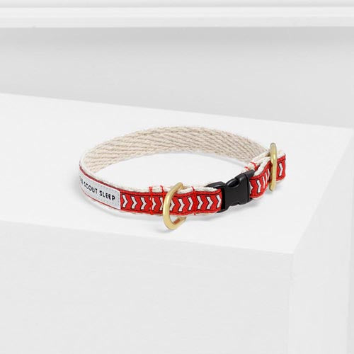 Collier pour chat Chef l’Bark rouge vif et crème