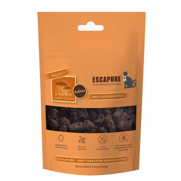 Friandises tendres de saumon pour chat