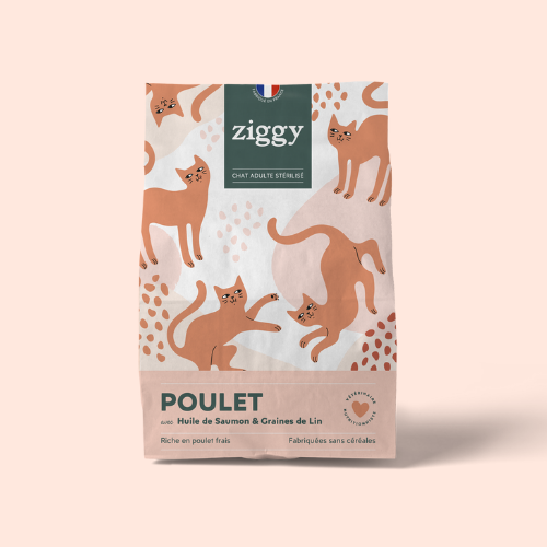 Croquettes chat stérilisé sans céréales au poulet