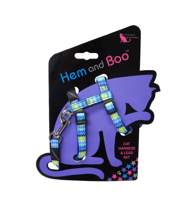 Harnais et Laisse Zig Zag pour chat