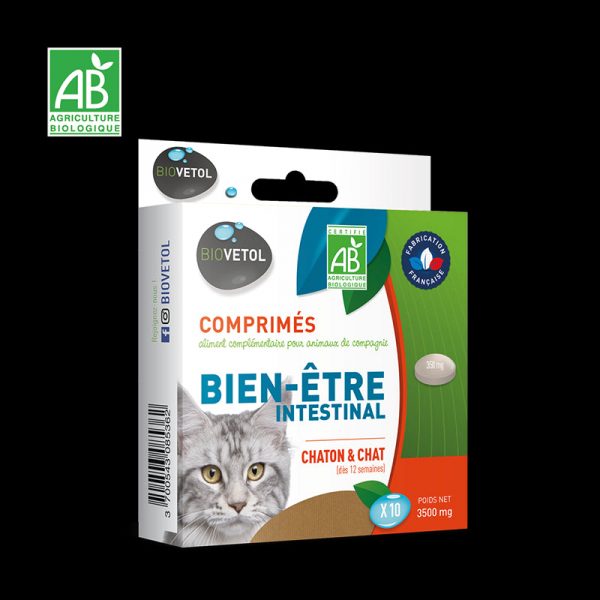Comprimés bien être intestinal pour chat et chaton