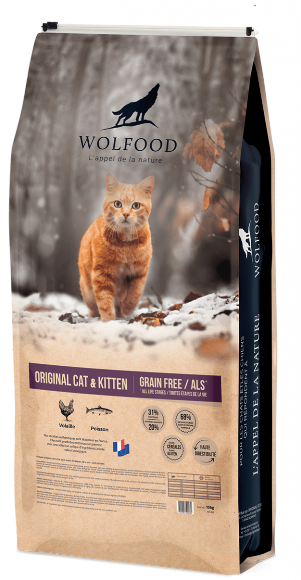 Croquettes Wolfood chat Original Cat & Kitten