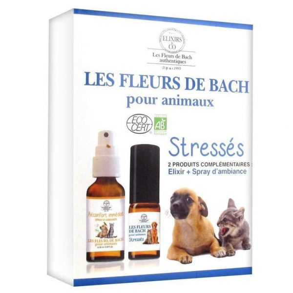 Coffret Fleurs de Bach chiens et chats Stressés