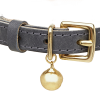 Collier pour chat en cuir gris